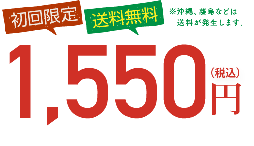 初回限定・送料無料1,550円（税込）